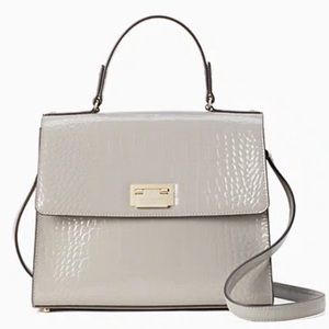 Kate Spade gray crocodile appearance satchel